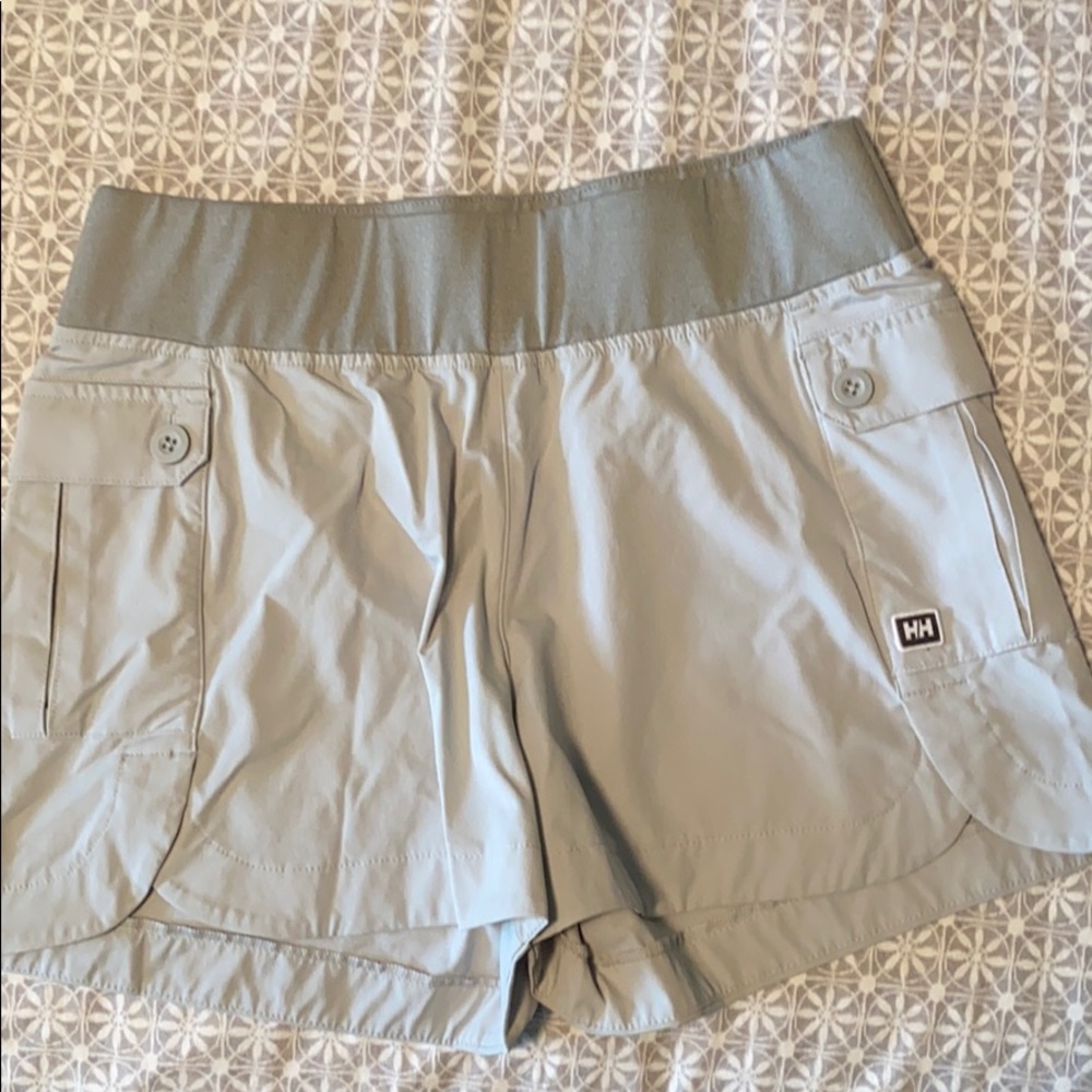 Helly Hansen Light Gray Athletic Shorts with Elastic Waistband